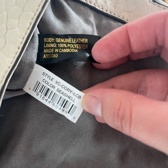 Vince Camuto Leather Group Cory Large Crossbody - Seashell - Picture 5 of 11